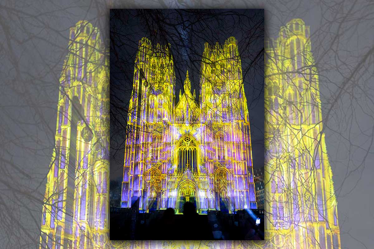 Bright Festival Brussel 2025 - Videomapping kathedraal I